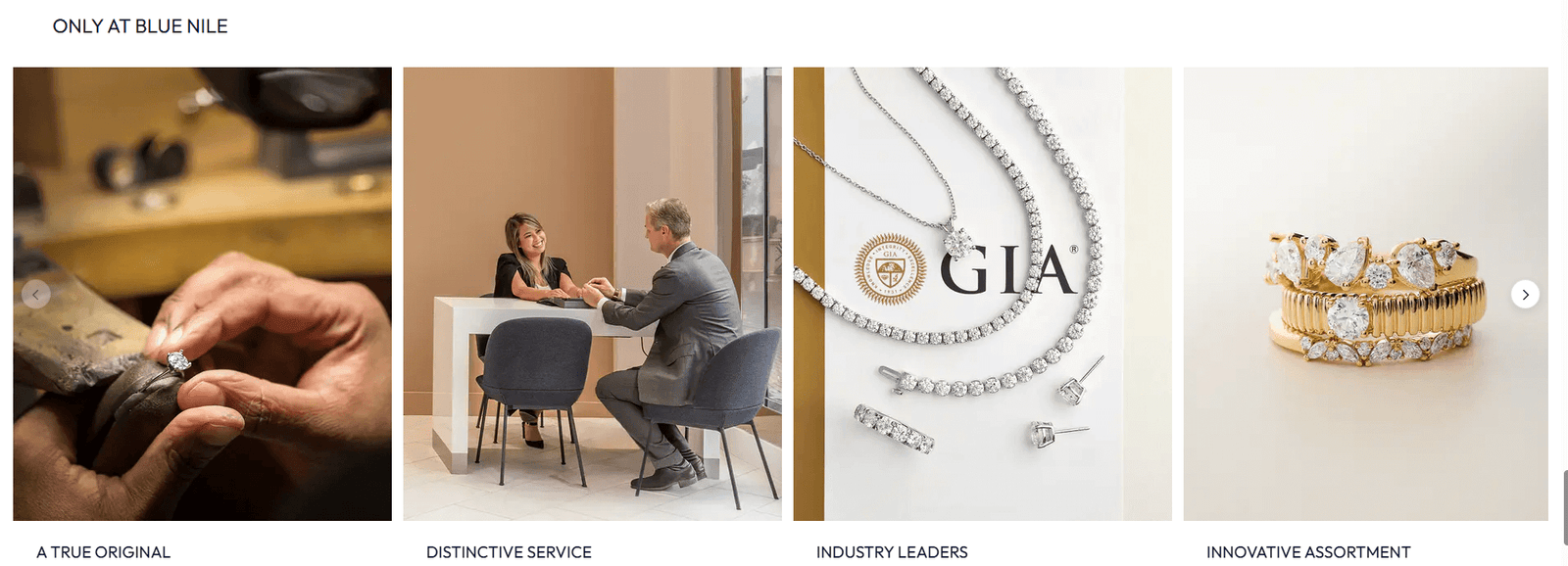 Blue Nile premium jewelry and GIA certification