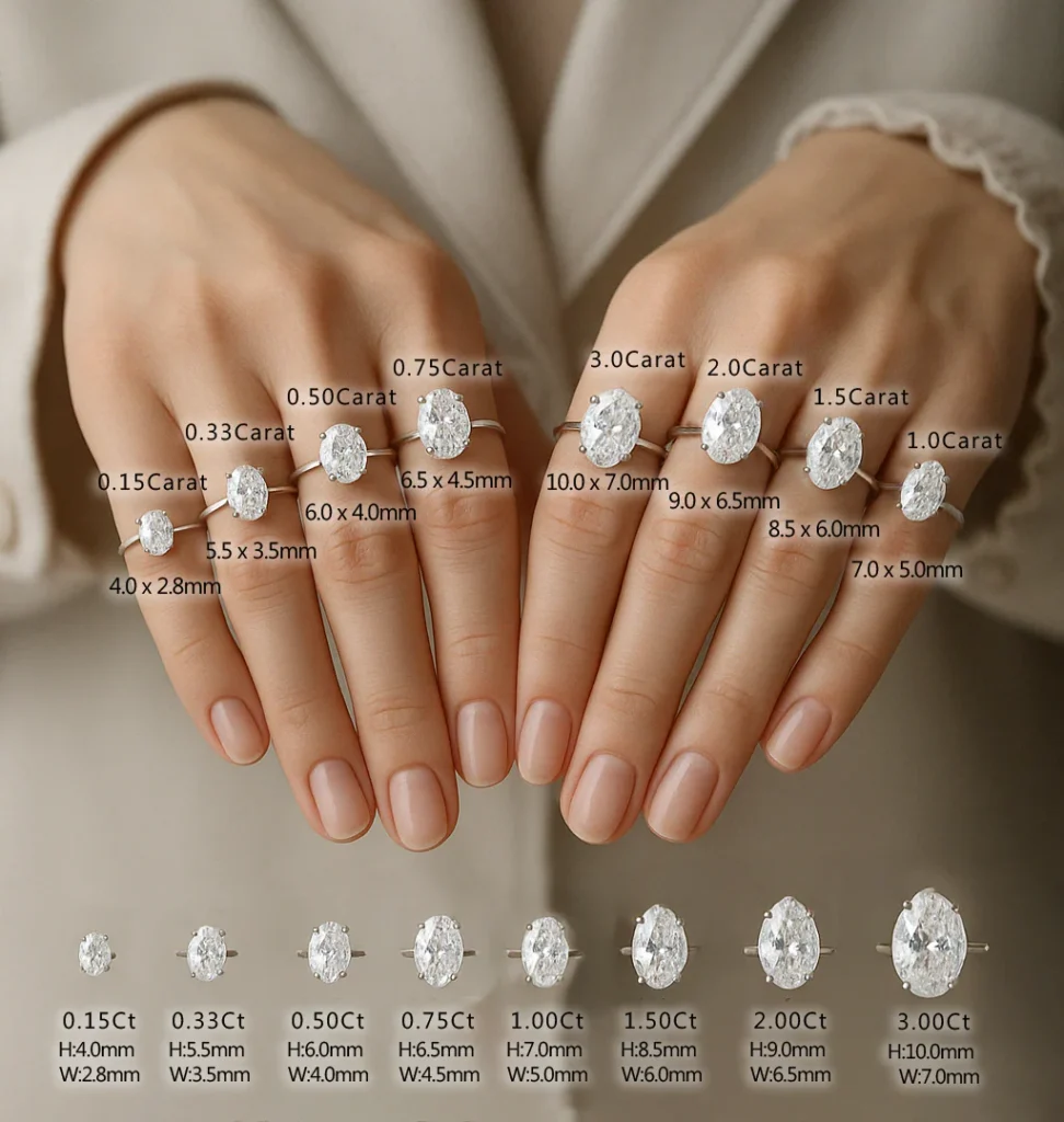 oval diamond comparison